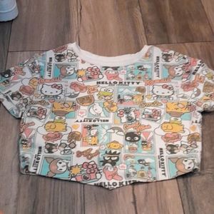 Hello kitty and friends crop top